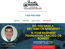 Tablet Screenshot of franksbasements.com